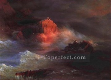 crash 1876IBI seascape boat Ivan Aivazovsky Oil Paintings